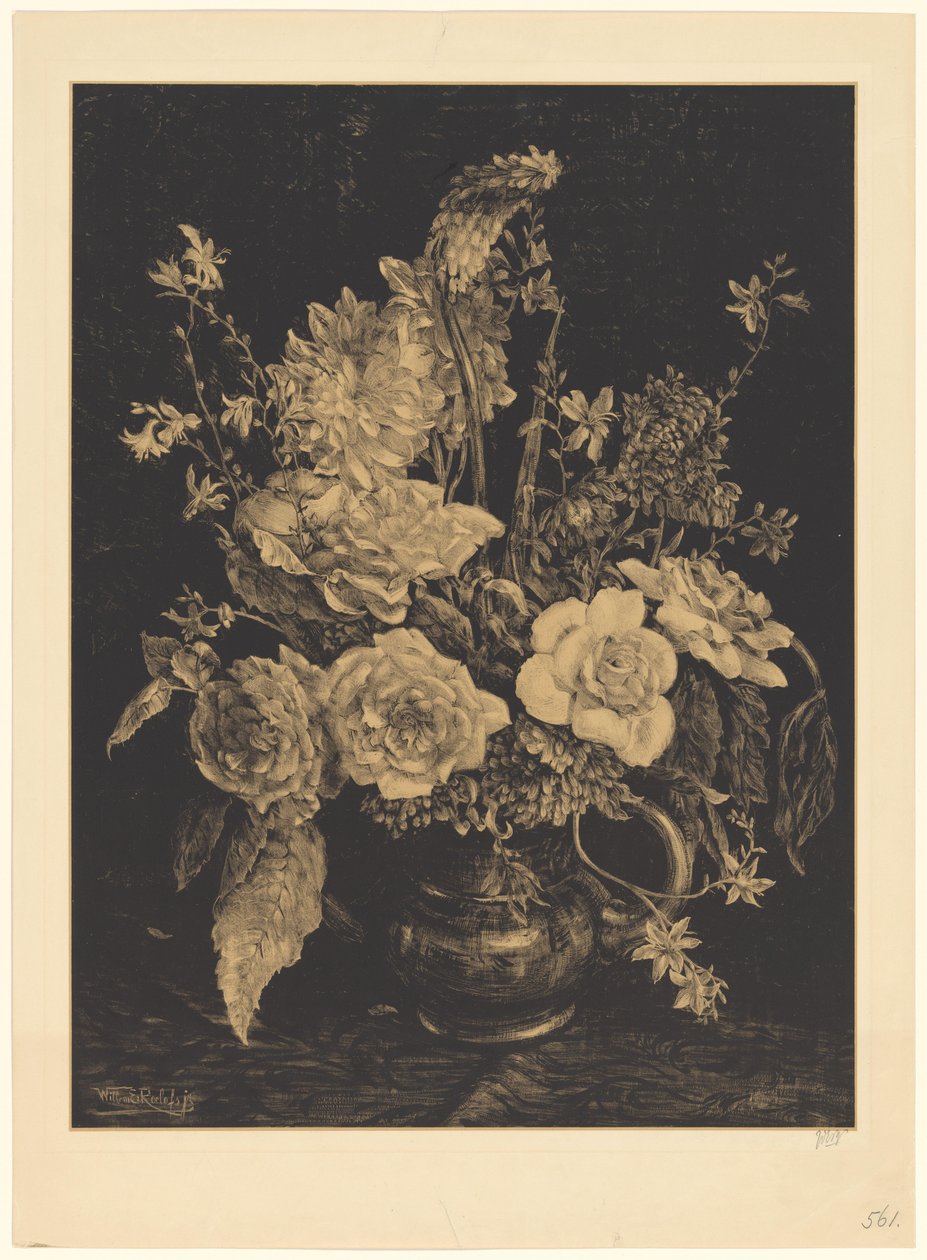 Fiori in un vaso da Willem Roelofs (II) (signed by artist)