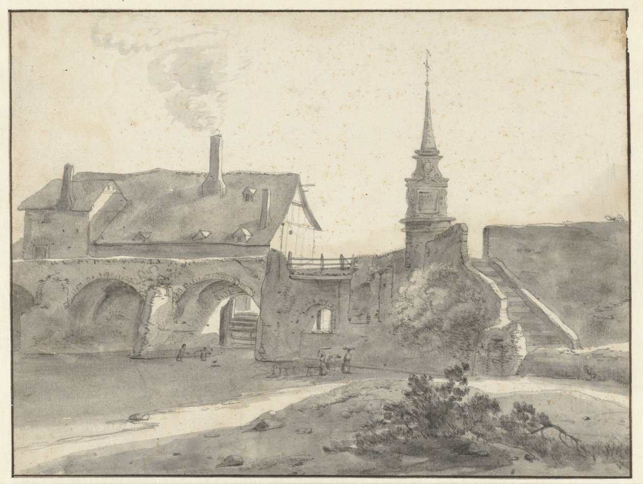Pont des Treilles ad Angers da Willem Schellinks (attributed to)