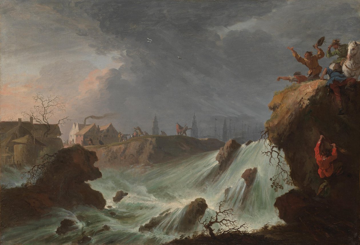 La rottura della diga di Sint Antoniesdijk presso Houtewael nel 1651 da Willem Schellinks