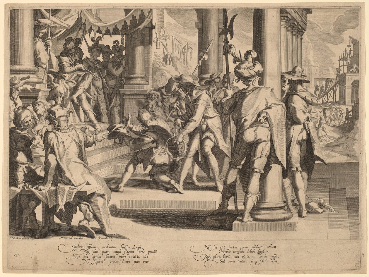 Allegoria della giustizia da Willem Swanenburgh, after Joachim Anthonisz Wtewael