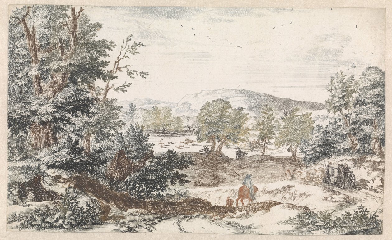 Bosrijk landschap met een weg da Willem Swidde