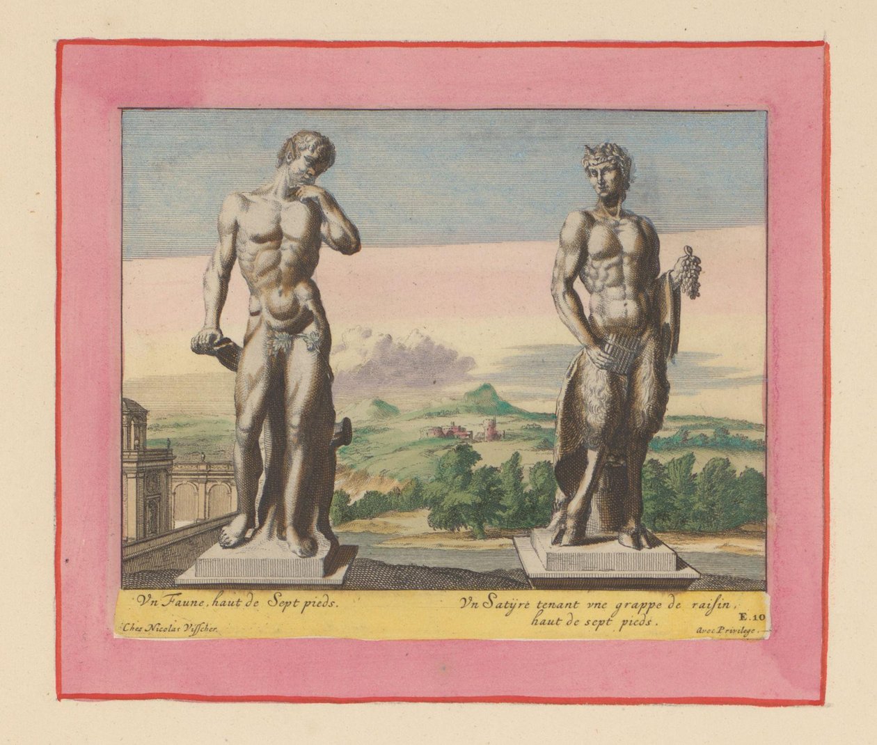 Statuen eines Fauns und eines Satyrs mit Trauben da Willem Swidde