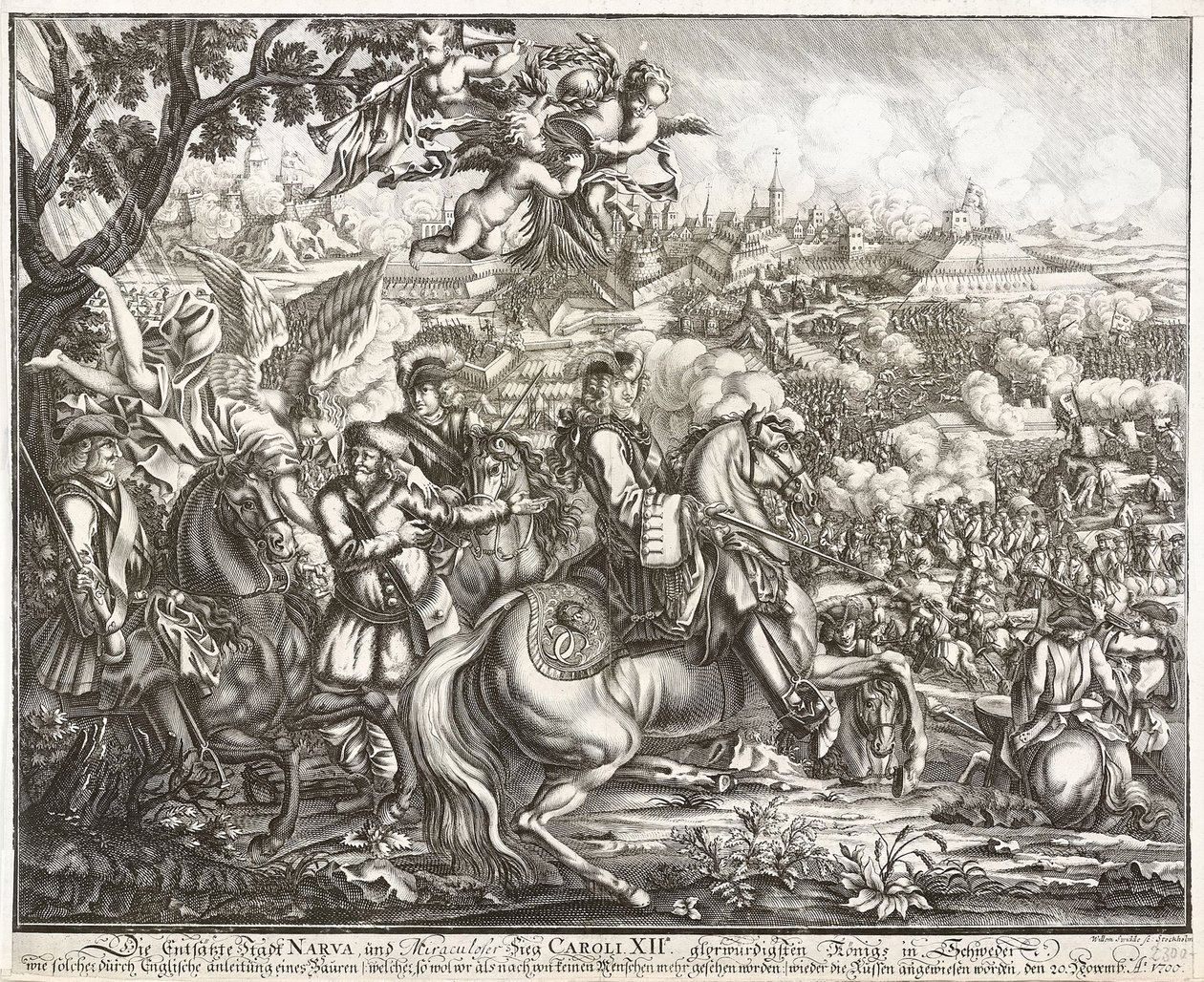 La battaglia di Narva del 19 novembre 1700 da Willem Swidde