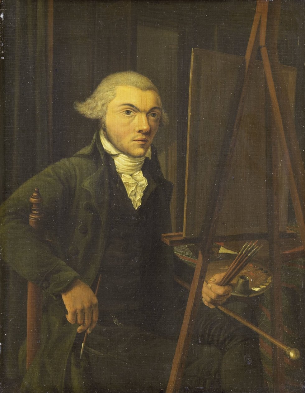 Ritratto di un pittore, probabilmente Harmanus Uppink da Willem Uppink
