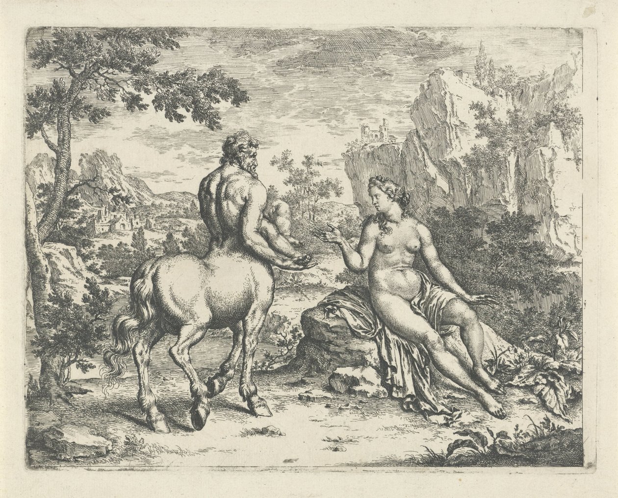 Ocyrhoë predice il destino di Chirone e Asclepio da Willem Van Mieris