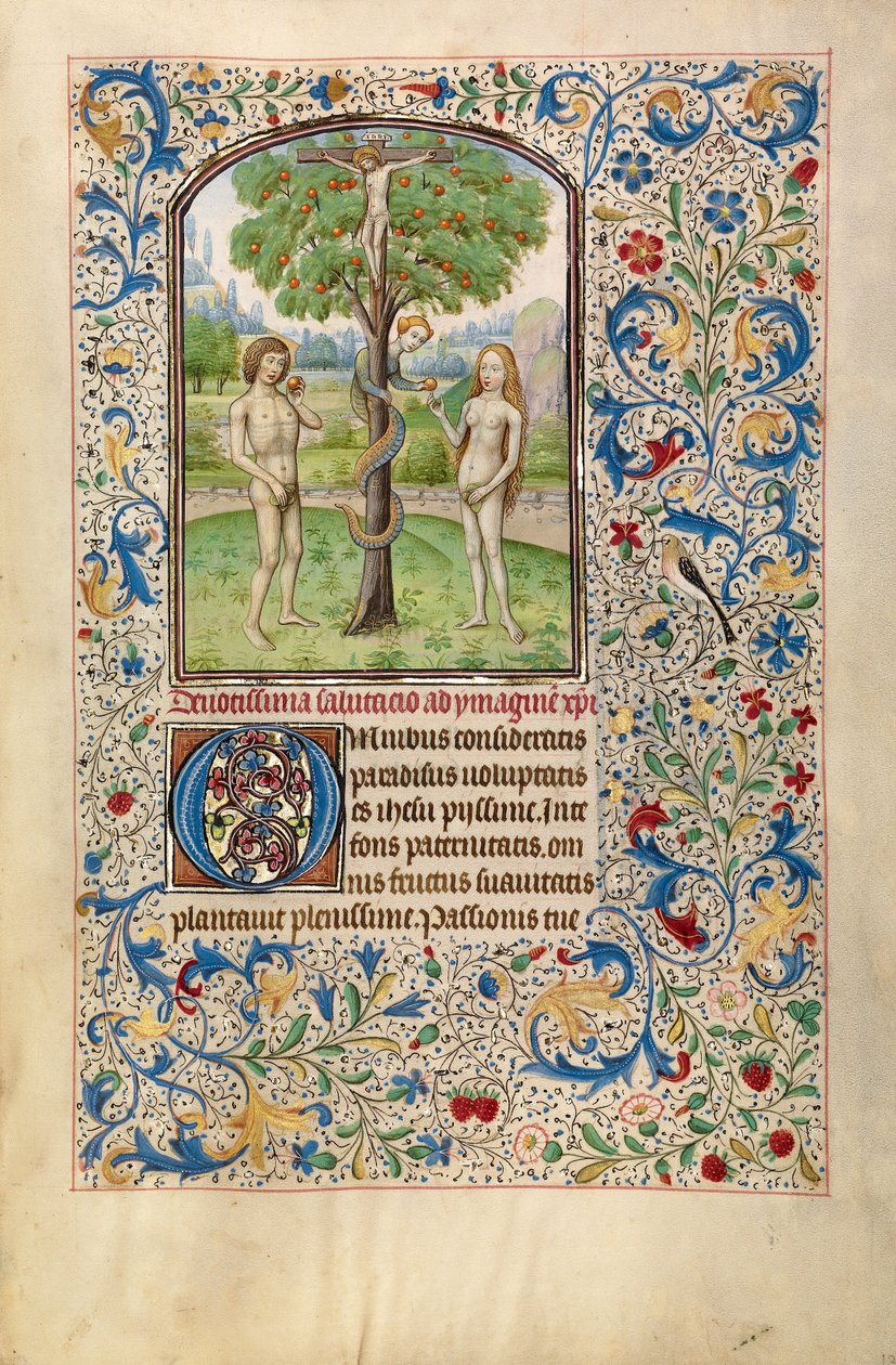 Adamo ed Eva mangiano il frutto proibito da Willem Vrelant