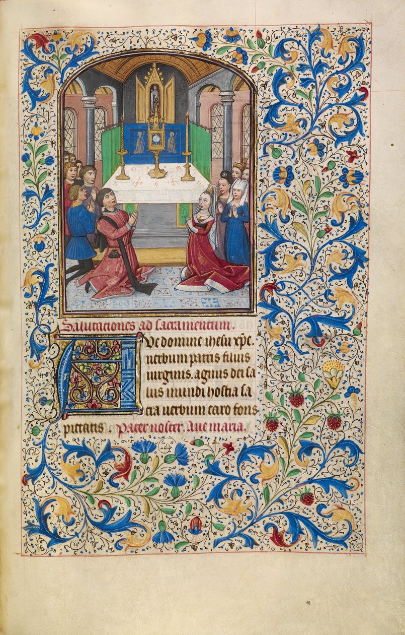 Die Anbetung der Eucharistie da Willem Vrelant