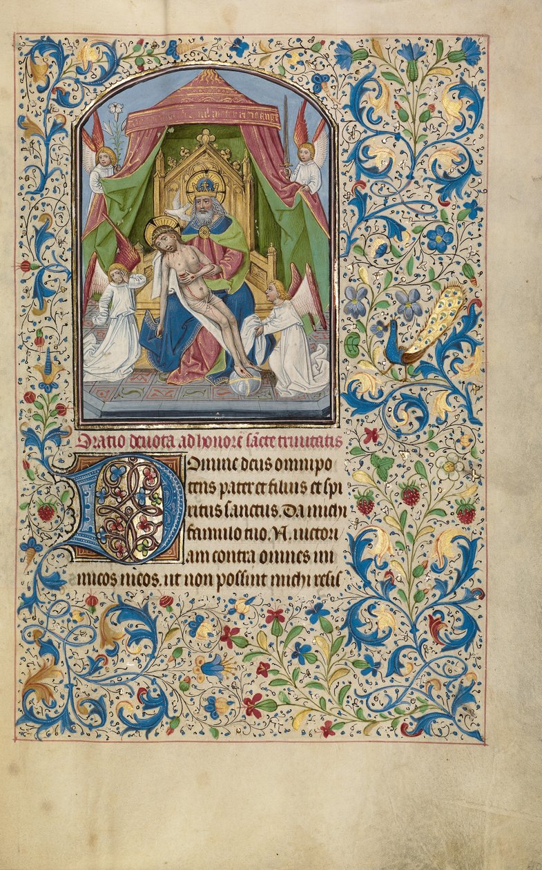 Der Gnadenthron Dreifaltigkeit da Willem Vrelant