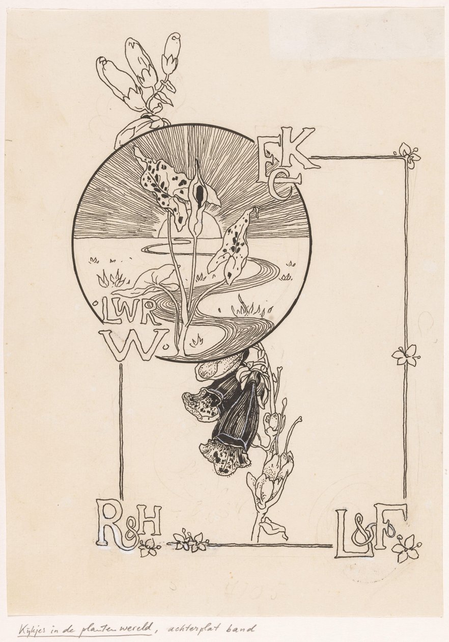 Progetto di copertina per: Knappert, Emilie C., Sguardi nel mondo delle piante, 1893 da Ludwig Willem Reymert Wenckebach