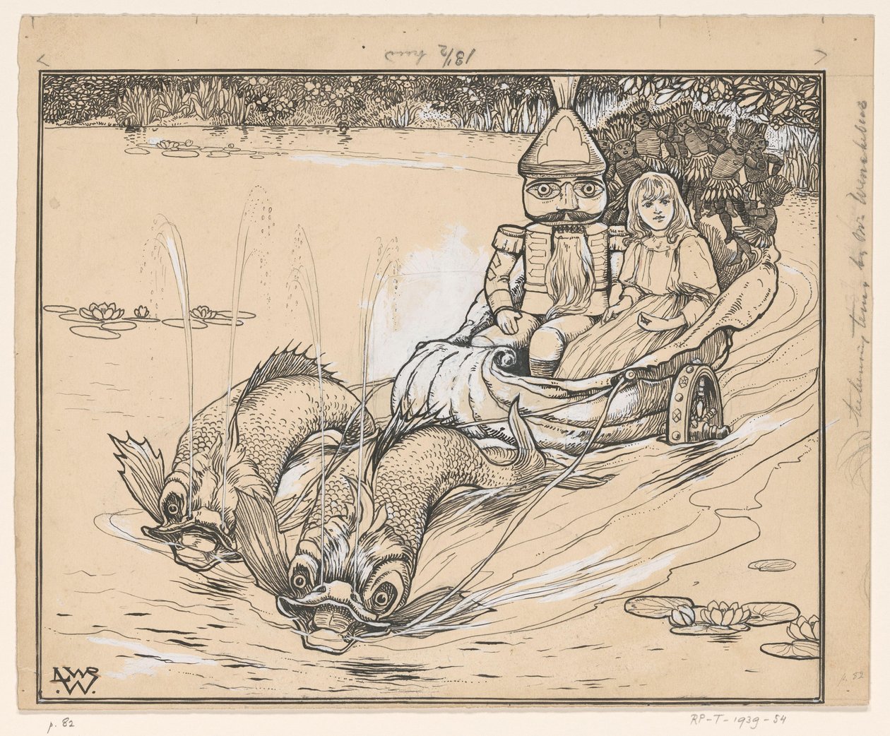Schiaccianoci e Marie in un carro a conchiglia da Ludwig Willem Reymert Wenckebach
