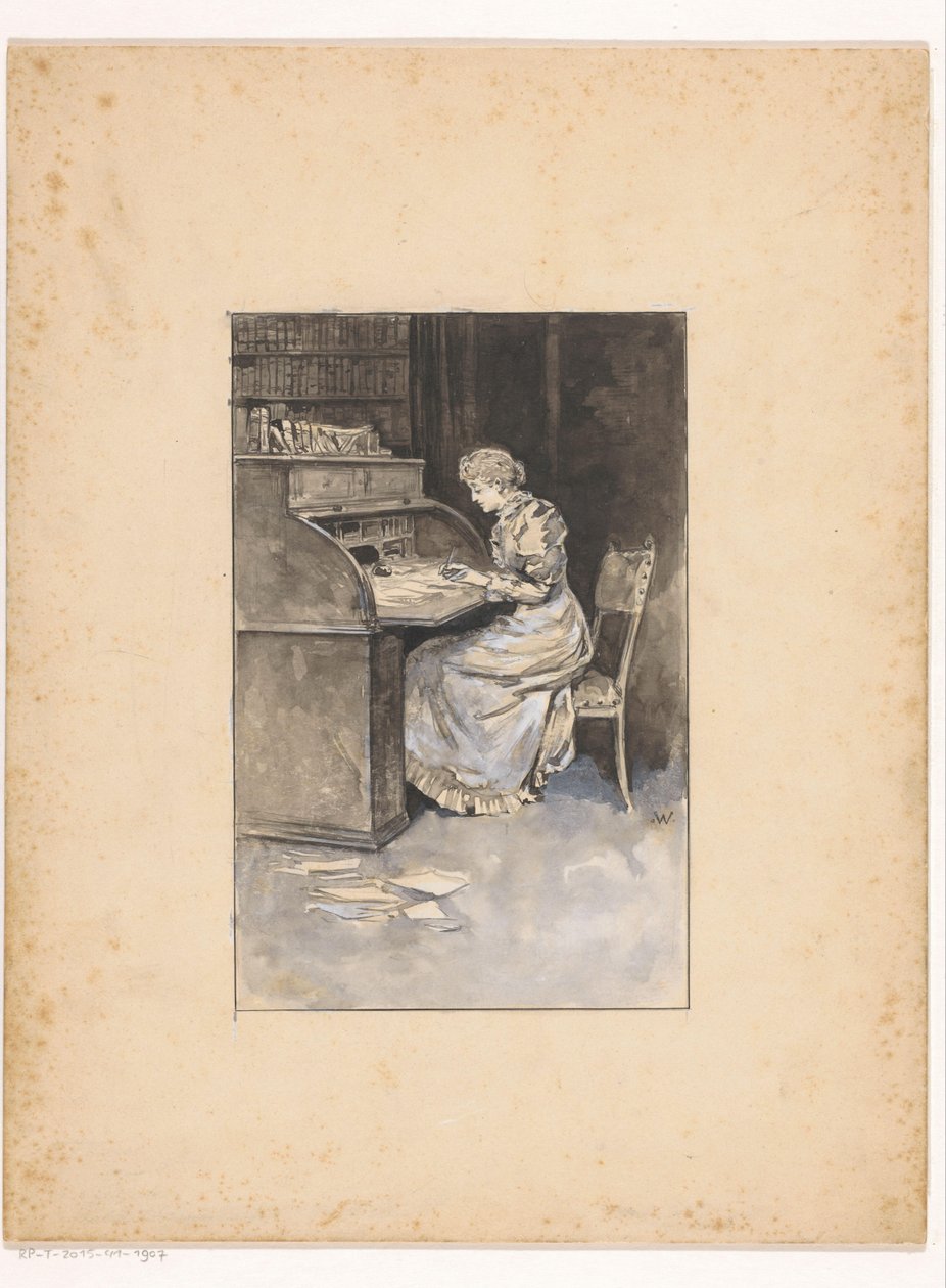 Donna che scrive da Ludwig Willem Reymert Wenckebach