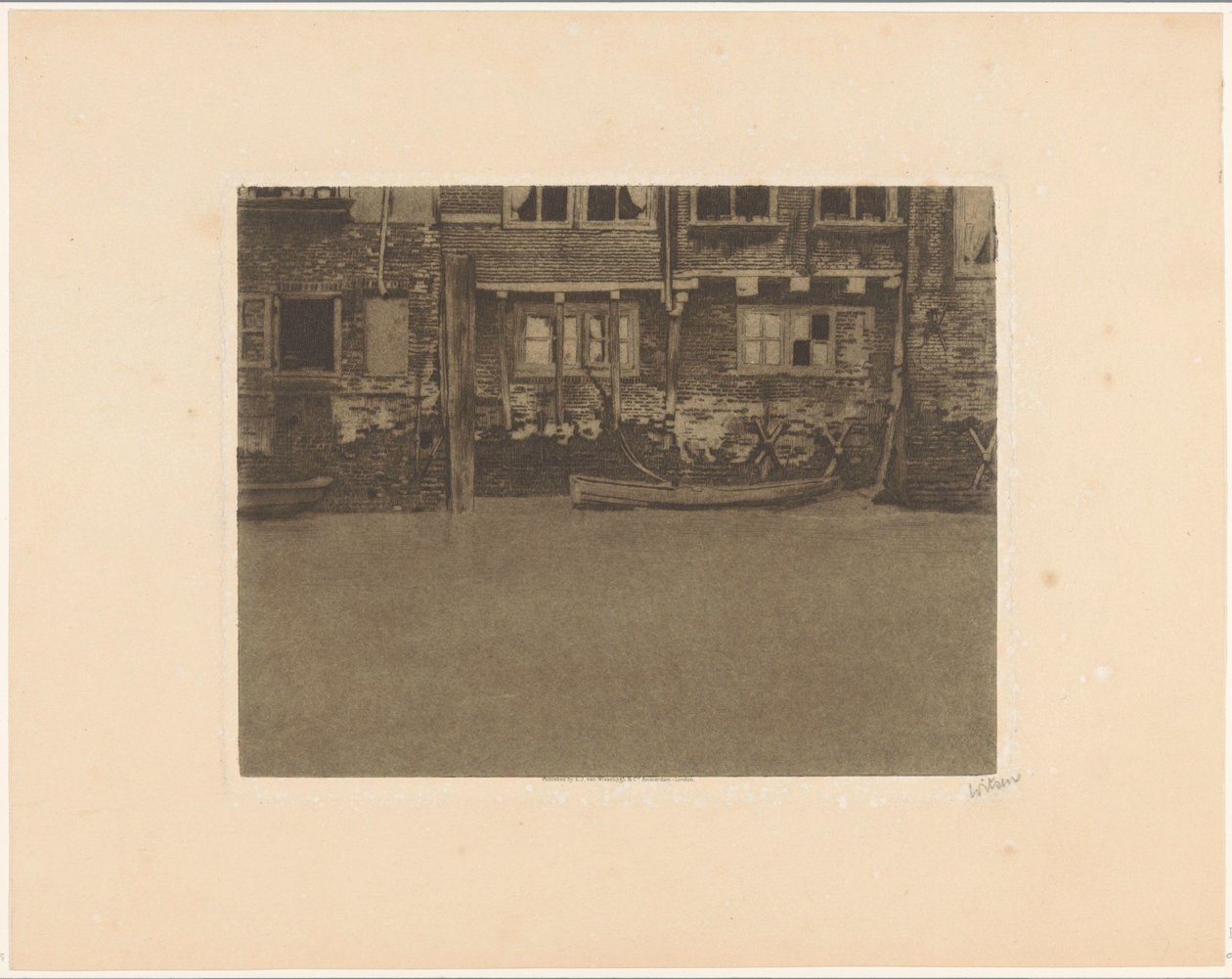 Facciate posteriori di Voorstraat 463, 461 e 459 a Dordrecht da Willem Witsen (signed by artist)