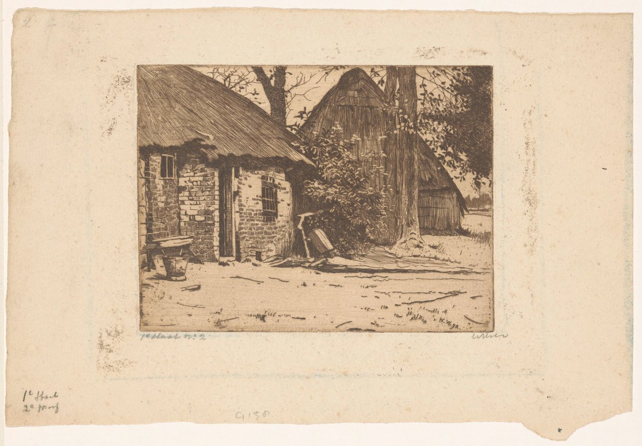 Fattoria con fienile nel Brabante da Willem Witsen (signed by artist)