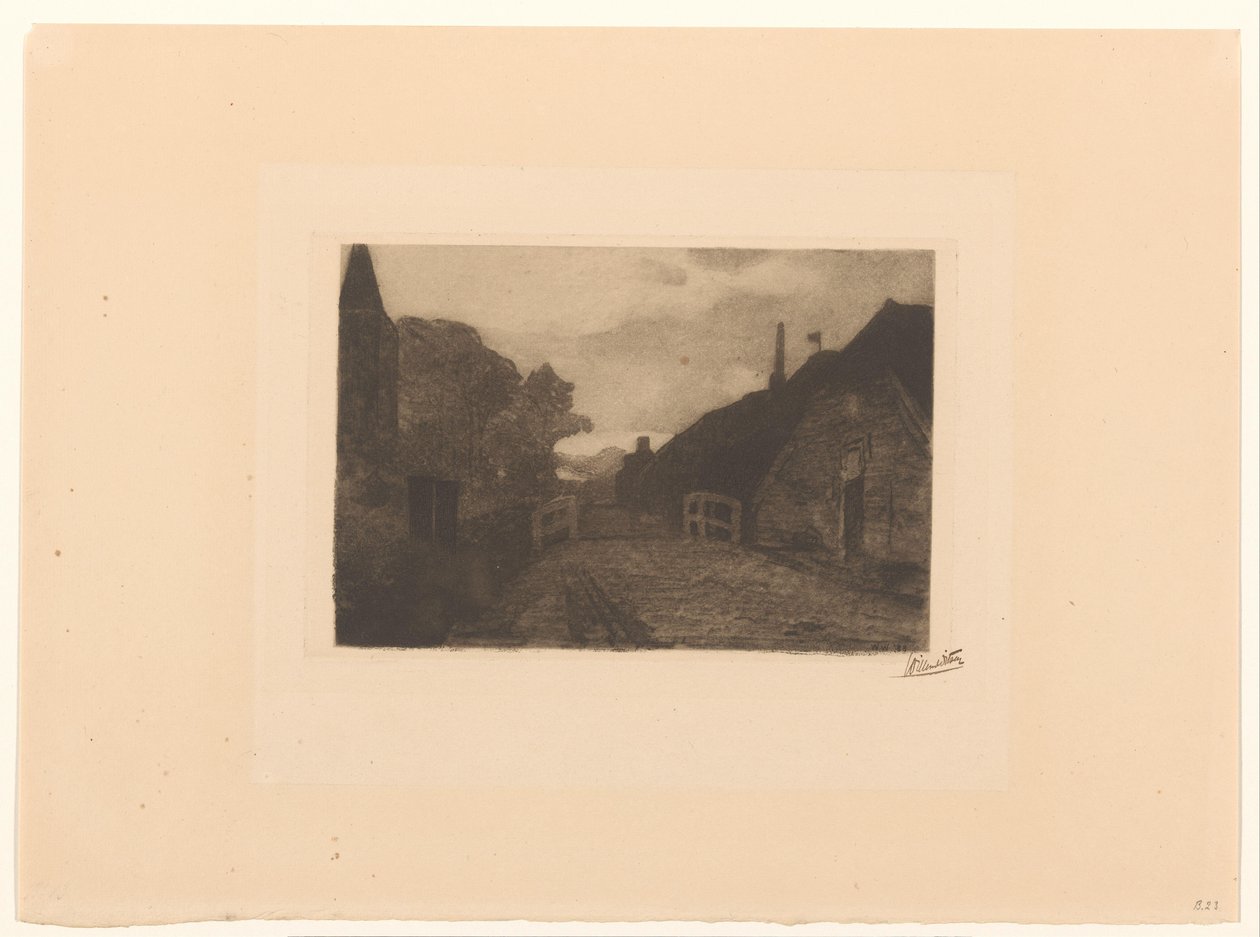Strada del villaggio a Diepenheim da Willem Witsen (signed by artist)