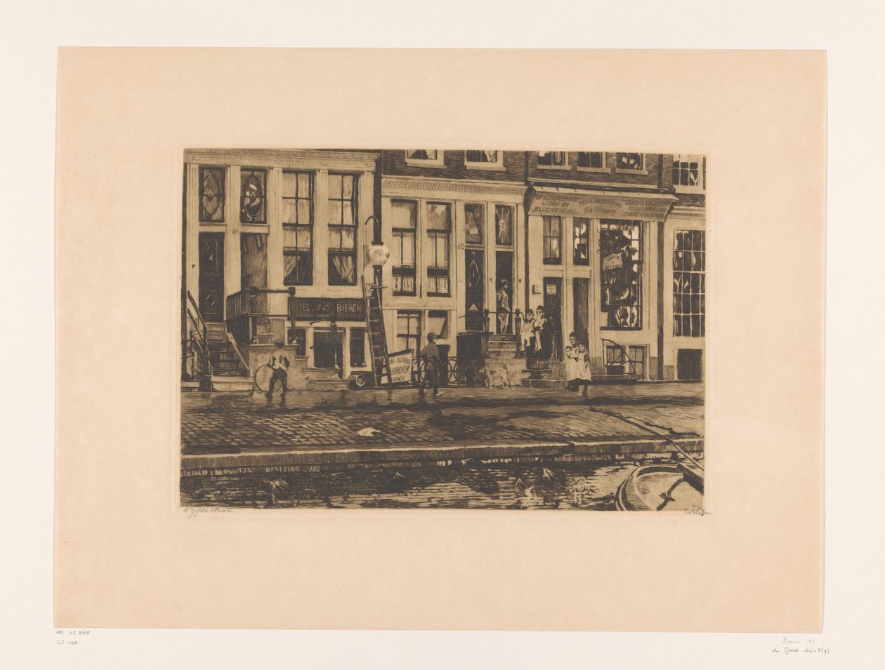 Veduta di Oude Waal ad Amsterdam da Willem Witsen (signed by artist)
