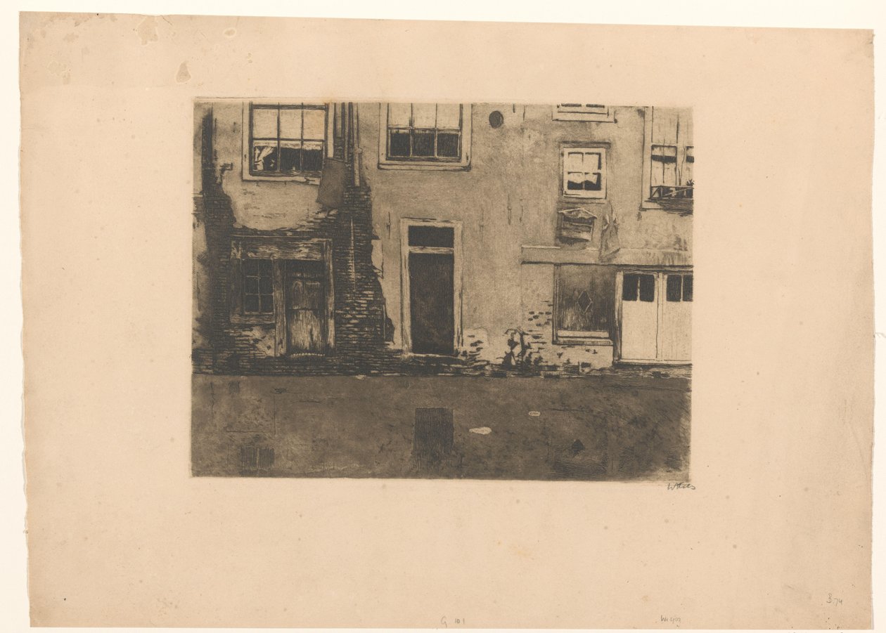 Vista del retro della Zeedijk ad Amsterdam da Willem Witsen (signed by artist)