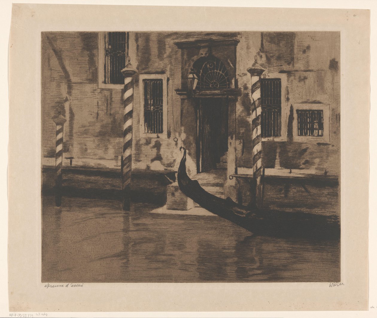 Gondola nel Canal Grande a Venezia da Willem Witsen (signed by artist)