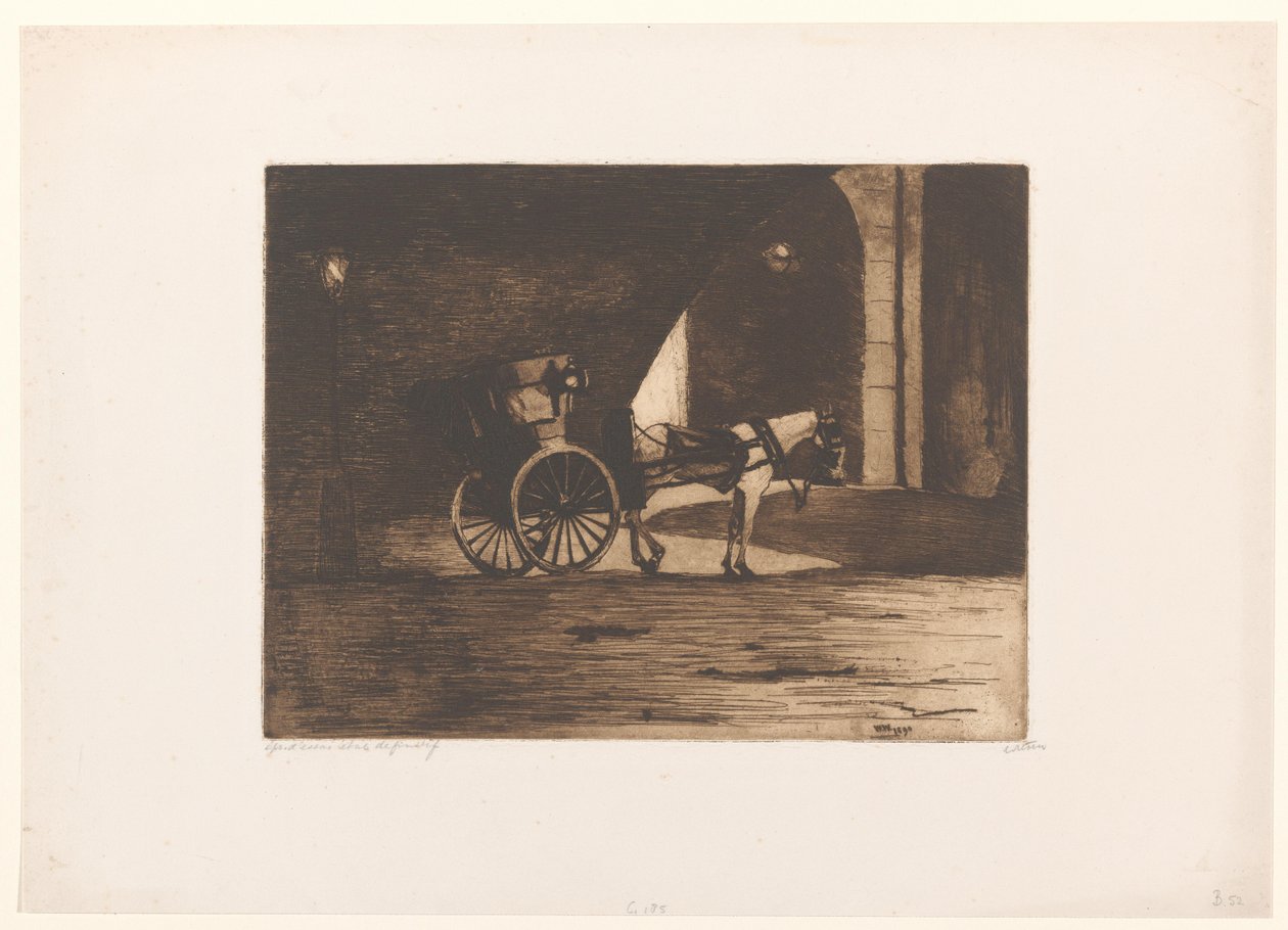 Carrozza sotto il Waterloo Bridge a Londra da Willem Witsen (signed by artist)