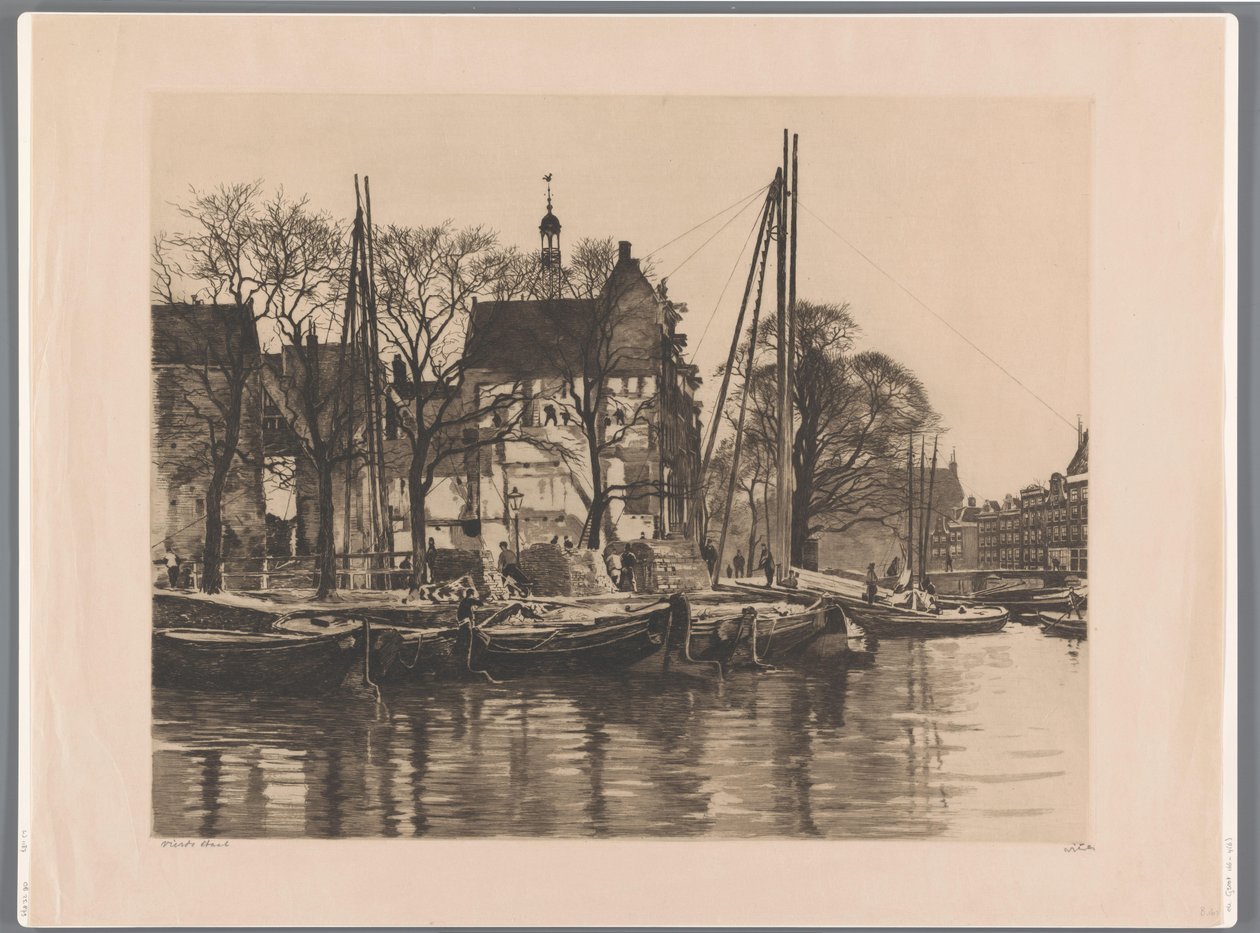 Demolizione di un edificio dove si incontrano Binnenkant e Prins Hendrikkade da Willem Witsen (signed by artist)