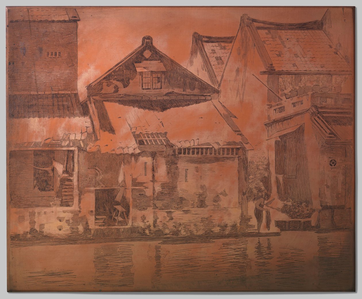 Batavia, case lungo il kali da Willem Arnoldus Witsen