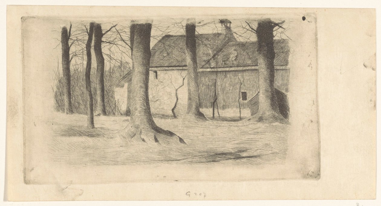 Alberi vicino a una casa da Willem Arnoldus Witsen