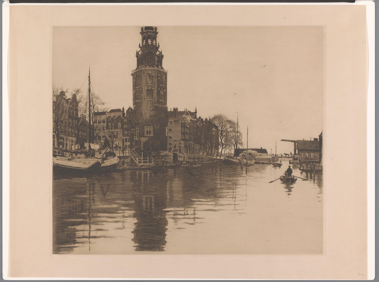 Veduta della Montelbaanstoren ad Amsterdam da Willem Arnoldus Witsen