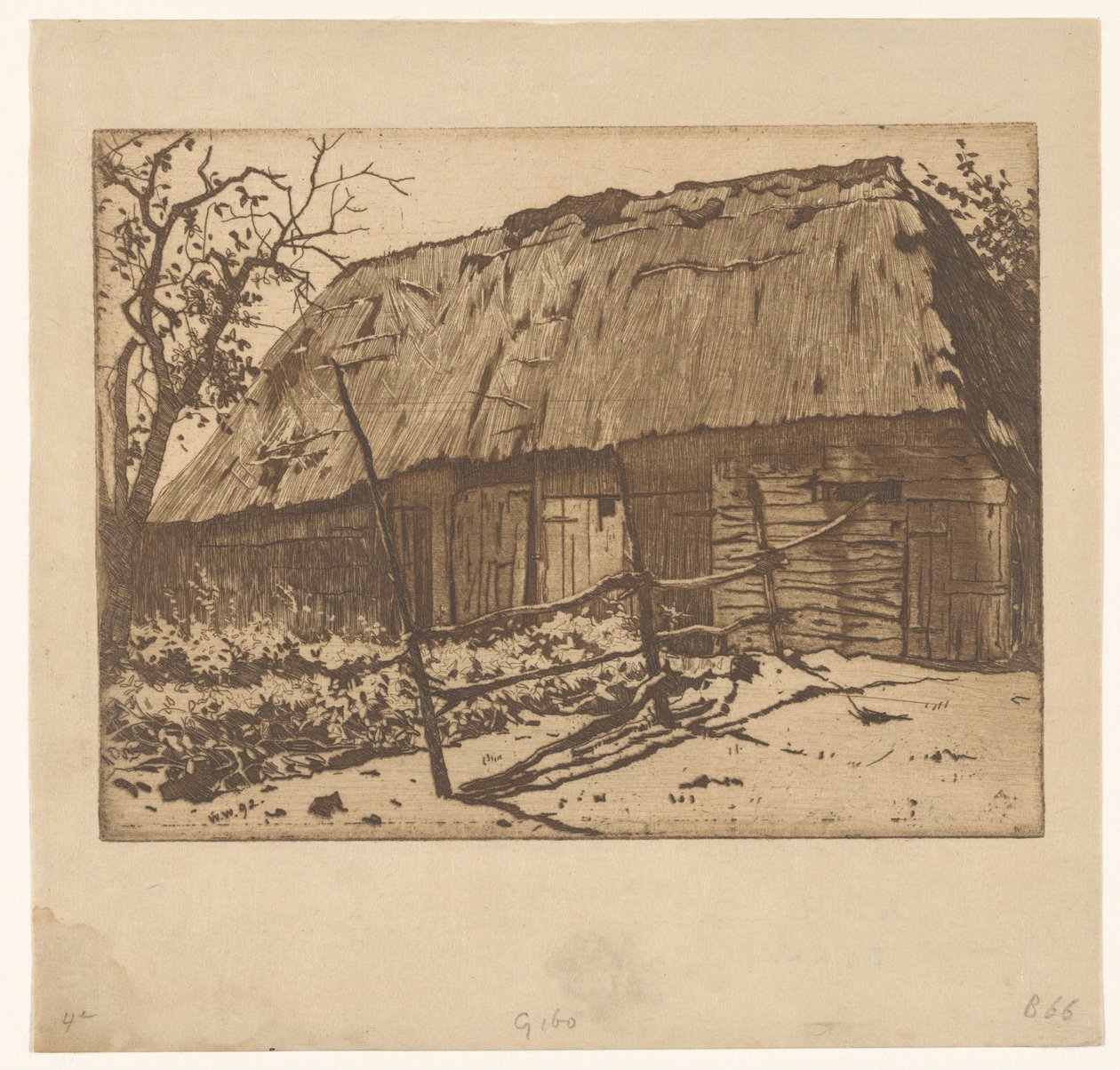 Capanno con recinto nel Brabante da Willem Arnoldus Witsen
