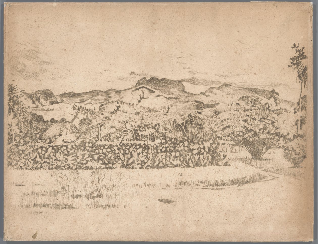 Vista sul vulcano De Kloet, Gambar da Willem Arnoldus Witsen