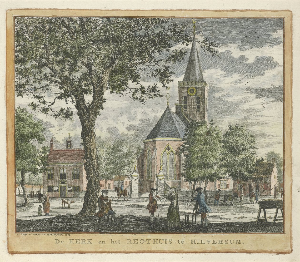 Chiesa e tribunale a Hilversum nel 1762 (prima dell