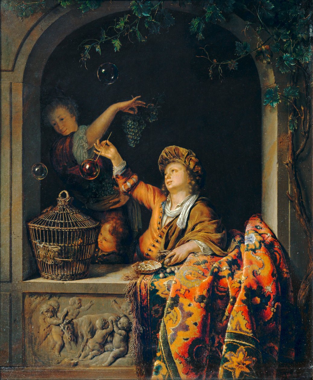 Bolle di sapone ... da Willem van (after) Mieris