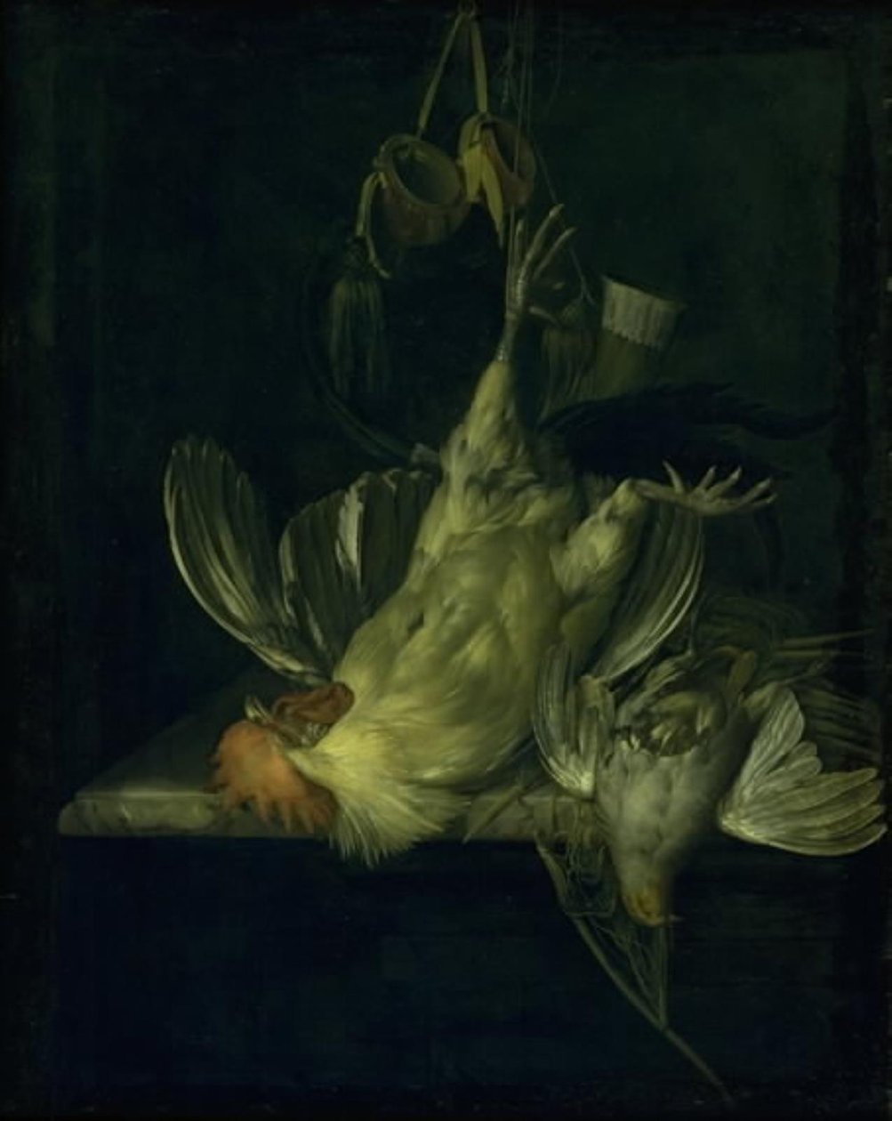 Un gallo bianco morto da Willem van Aelst