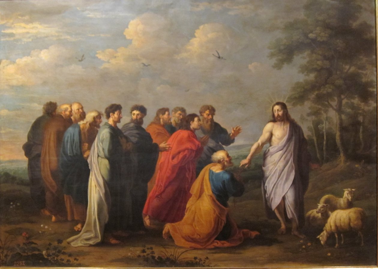 Spagnolo: Jesucristo entregando las llaves a San Pedro da Willem van Herp