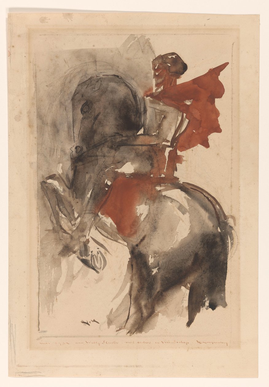 Cavaliere a cavallo da Willem van Konijnenburg (signed by artist)