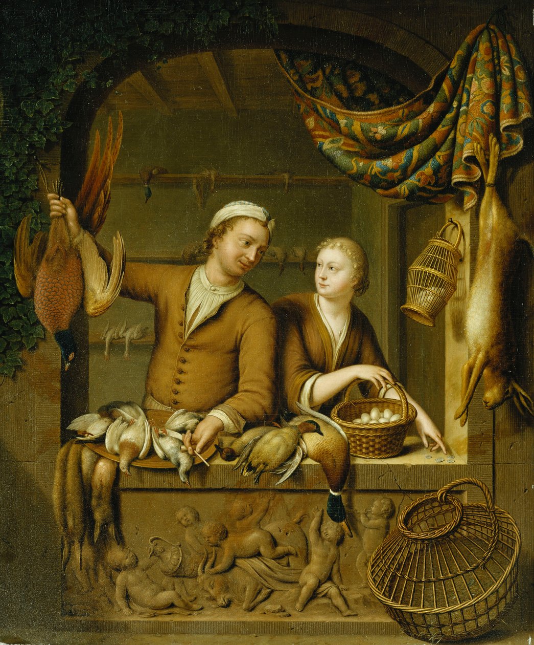 I venditori di pollame da Willem Van Mieris