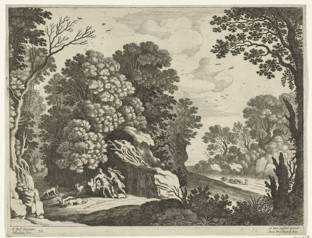 Cefalo e Procri (Paesaggi italiani) da Willem van Nieulandt (II)