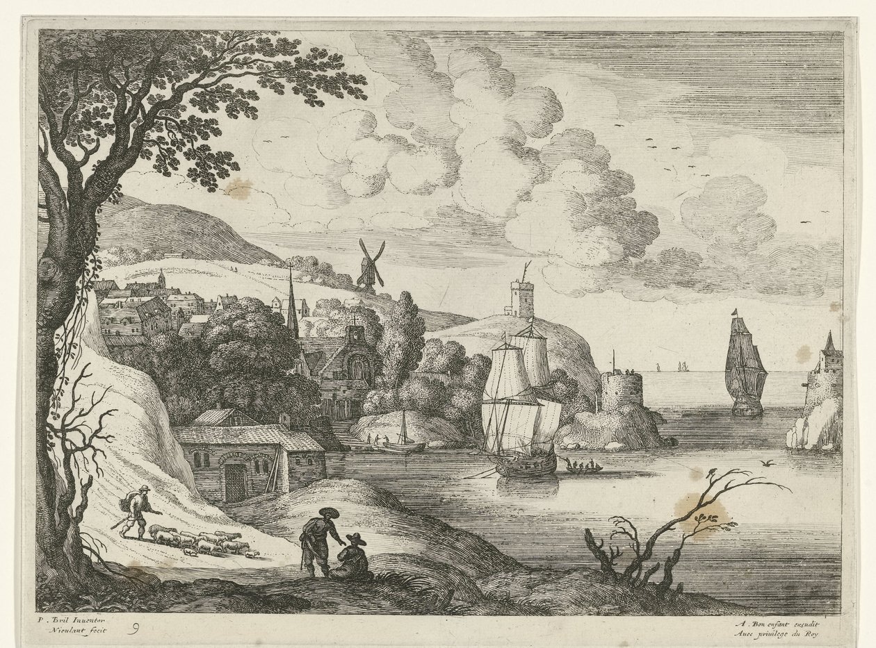 Villaggio su una baia da Willem van Nieulandt (II)
