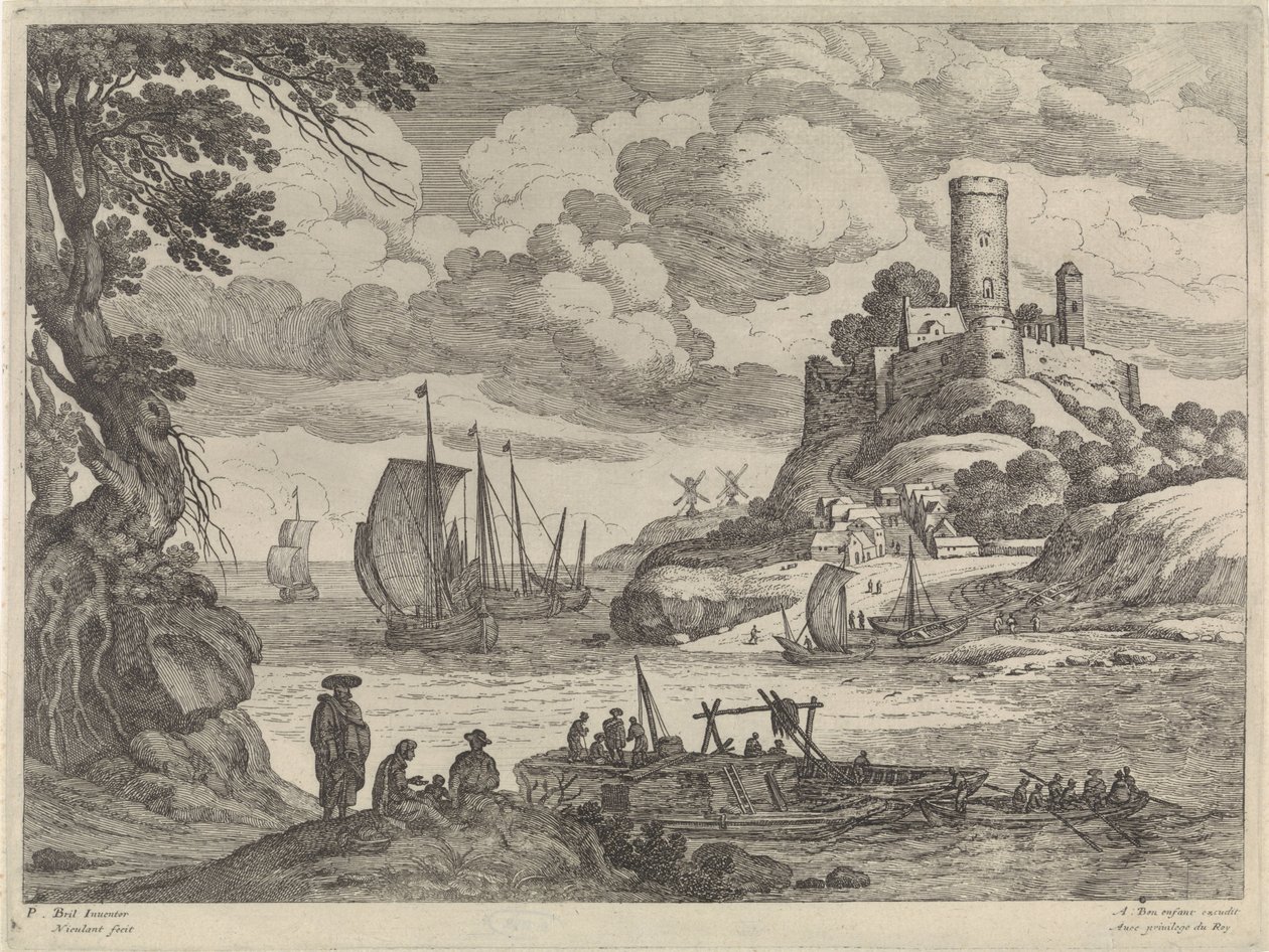 Veduta del porto con navi da Willem van Nieulandt (II)