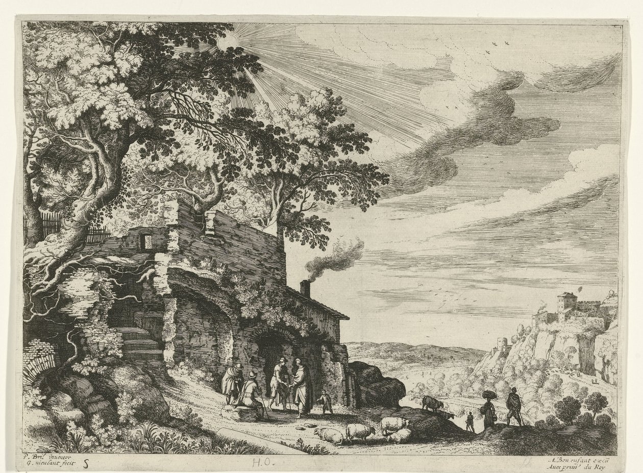 Pastori presso una rovina da Willem van Nieulandt (II)