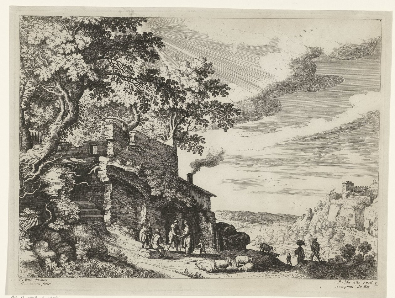 Pastore presso una rovina (Paesaggi italiani) da Willem van Nieulandt (II)