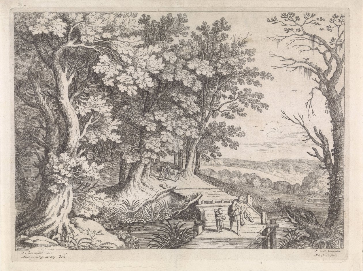 Paesaggio con Abramo e Isacco da Willem van Nieulandt (II)