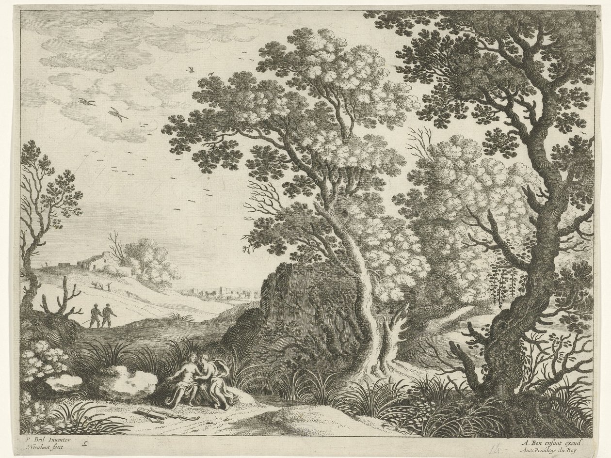 Paesaggio con Diana e una ninfa (Paesaggi italiani) da Willem van Nieulandt (II)