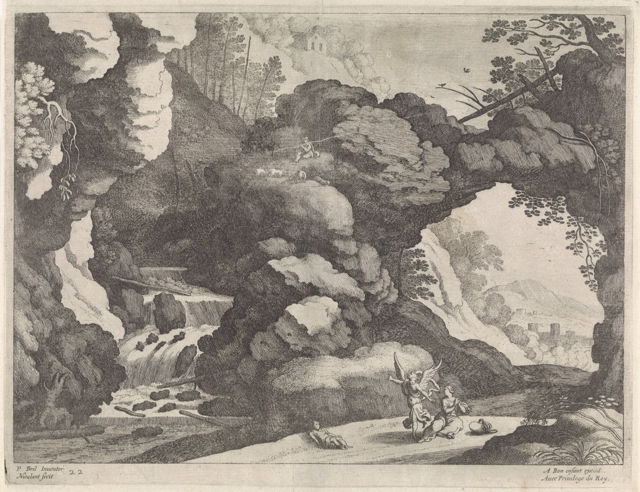 Paesaggio con Agar e Ismaele da Willem van Nieulandt (II)