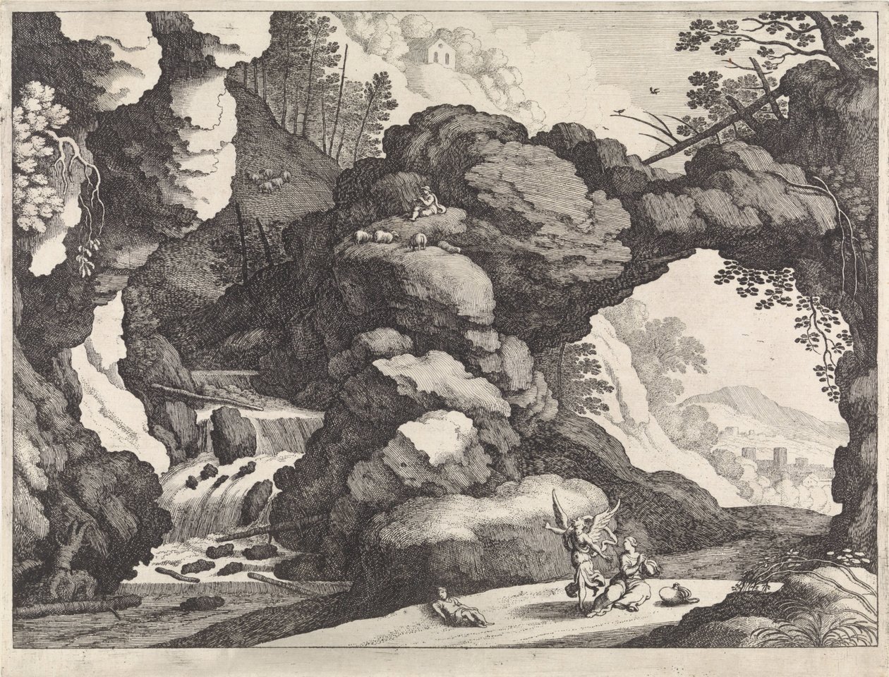 Paesaggio con Agar e Ismaele da Willem van Nieulandt (II)
