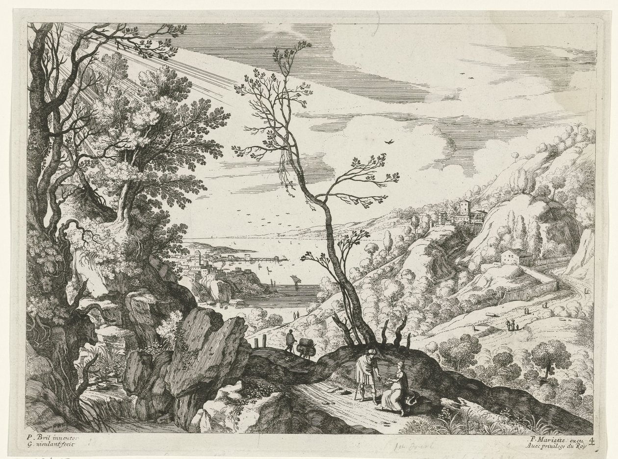 Paesaggio con Giuda e Tamar da Willem van Nieulandt (II)