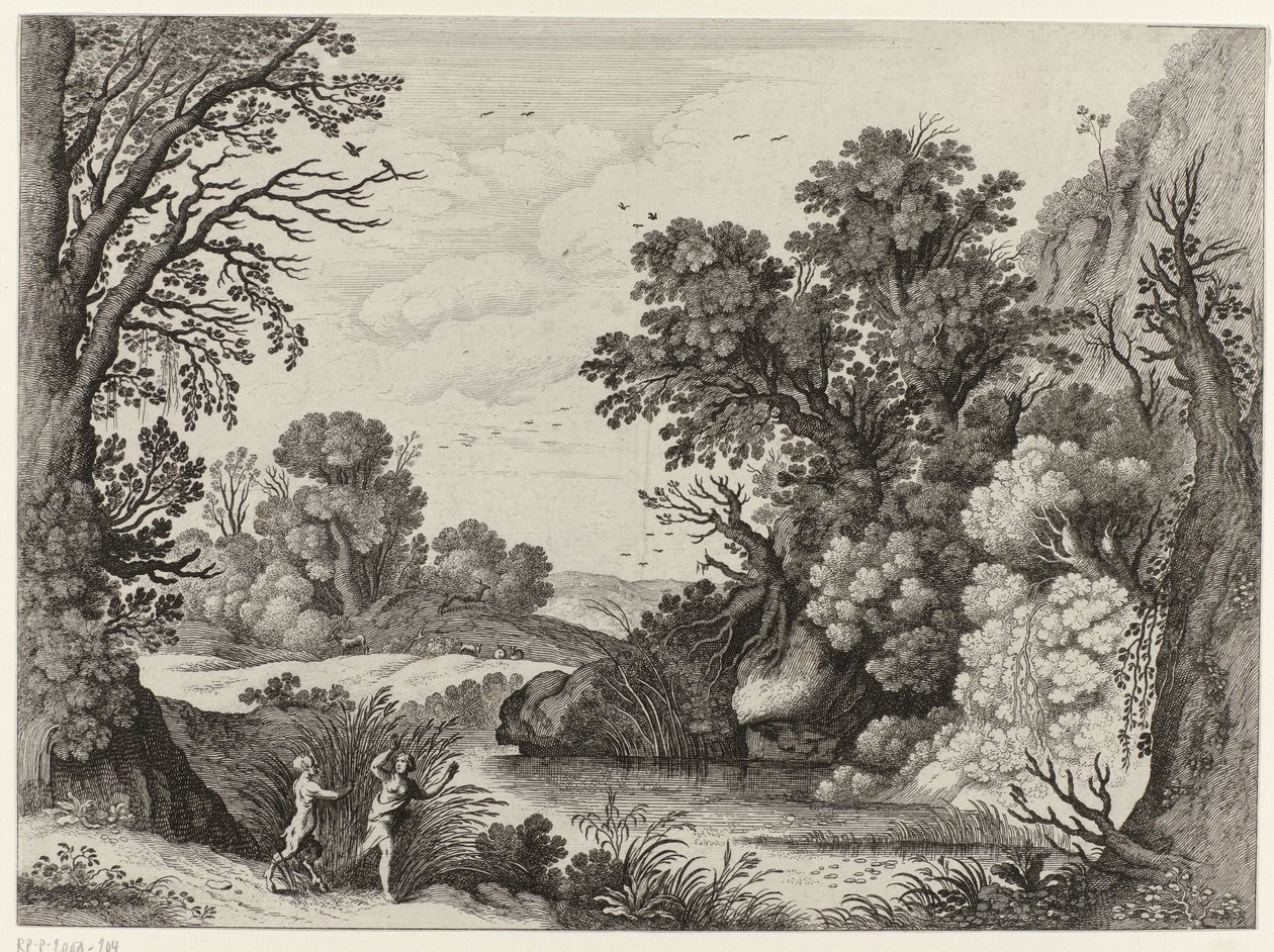 Paesaggio con Pan e Siringa da Willem van Nieulandt (II)