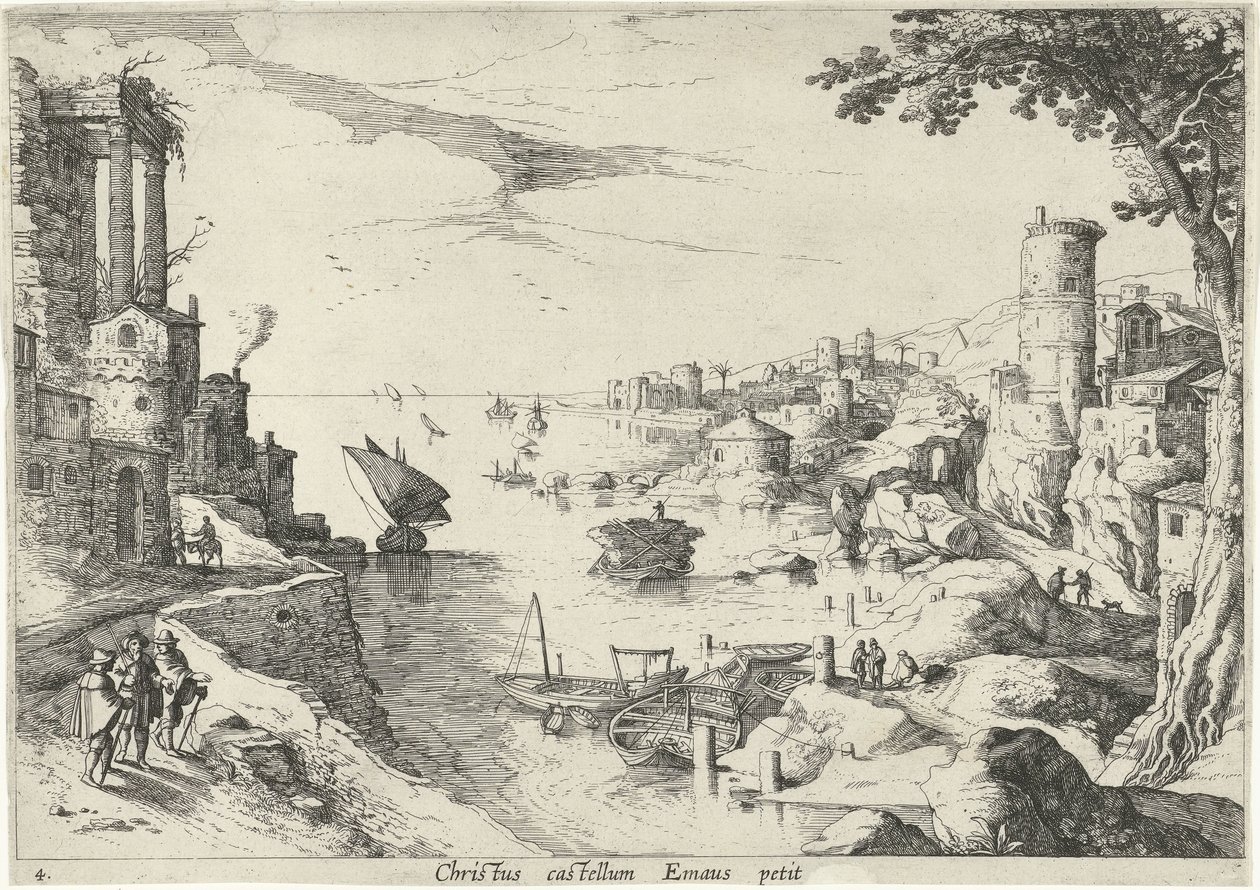 Paesaggio con i discepoli di Emmaus da Willem van Nieulandt (II)