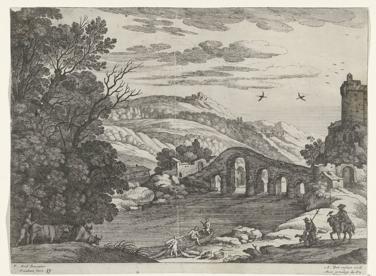 Paesaggio con un fiume da Willem van Nieulandt (II)