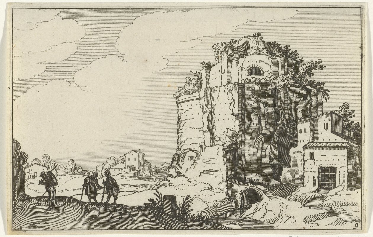 Rovina romana (serie: Rovine romane e paesaggi costieri) da Willem van Nieulandt (II)