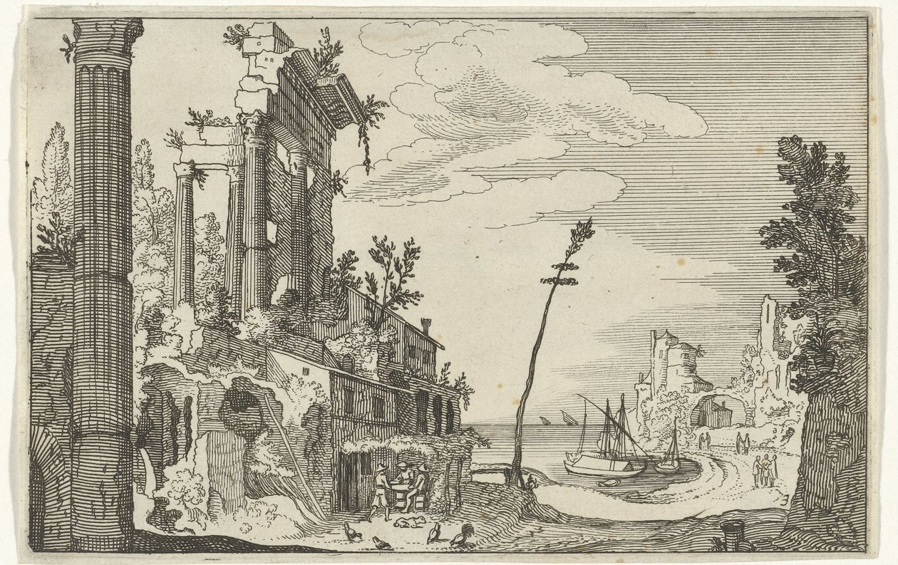 Rovine romane presso il mare da Willem van Nieulandt (II)