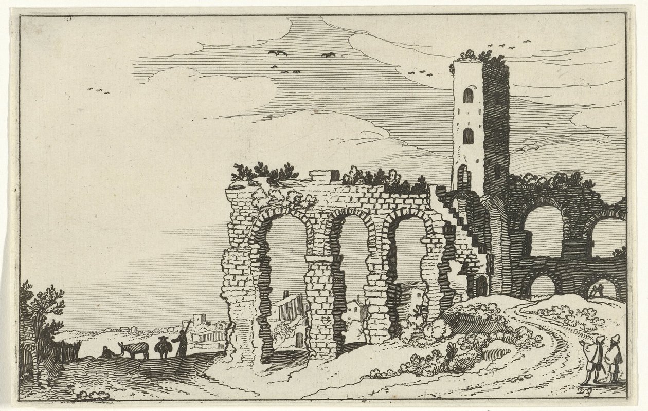Rovina di un acquedotto da Willem van Nieulandt (II)